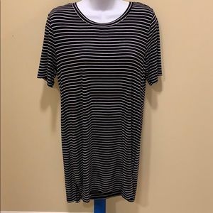 H&M Black and White Striped Dress